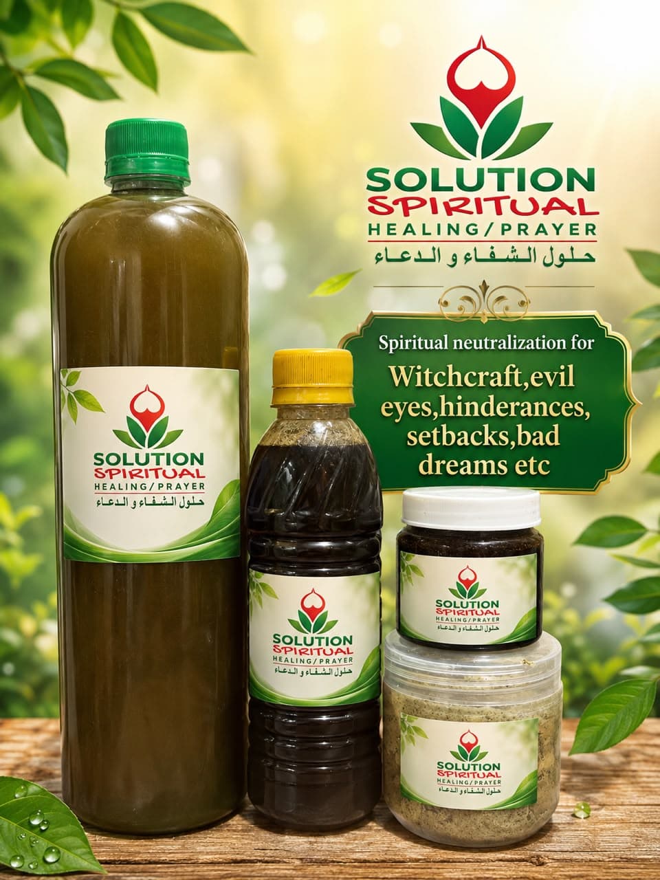 Spiritual Neutralization set botanical bottles and preparations
